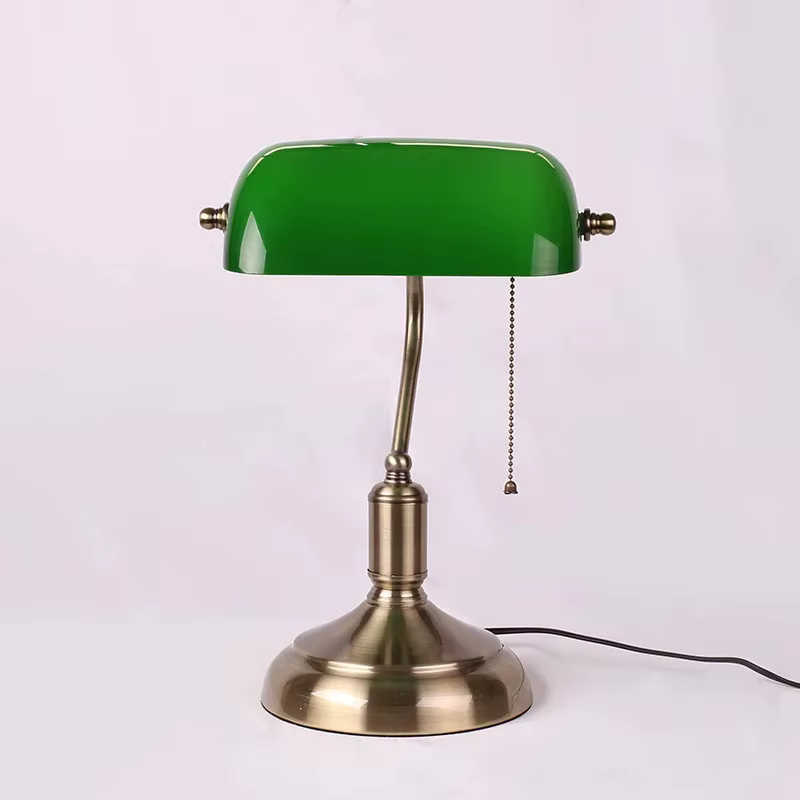 Lampe de Table de banque européenne rétro créative lampe de Table en verre personnalisée Antique Bro