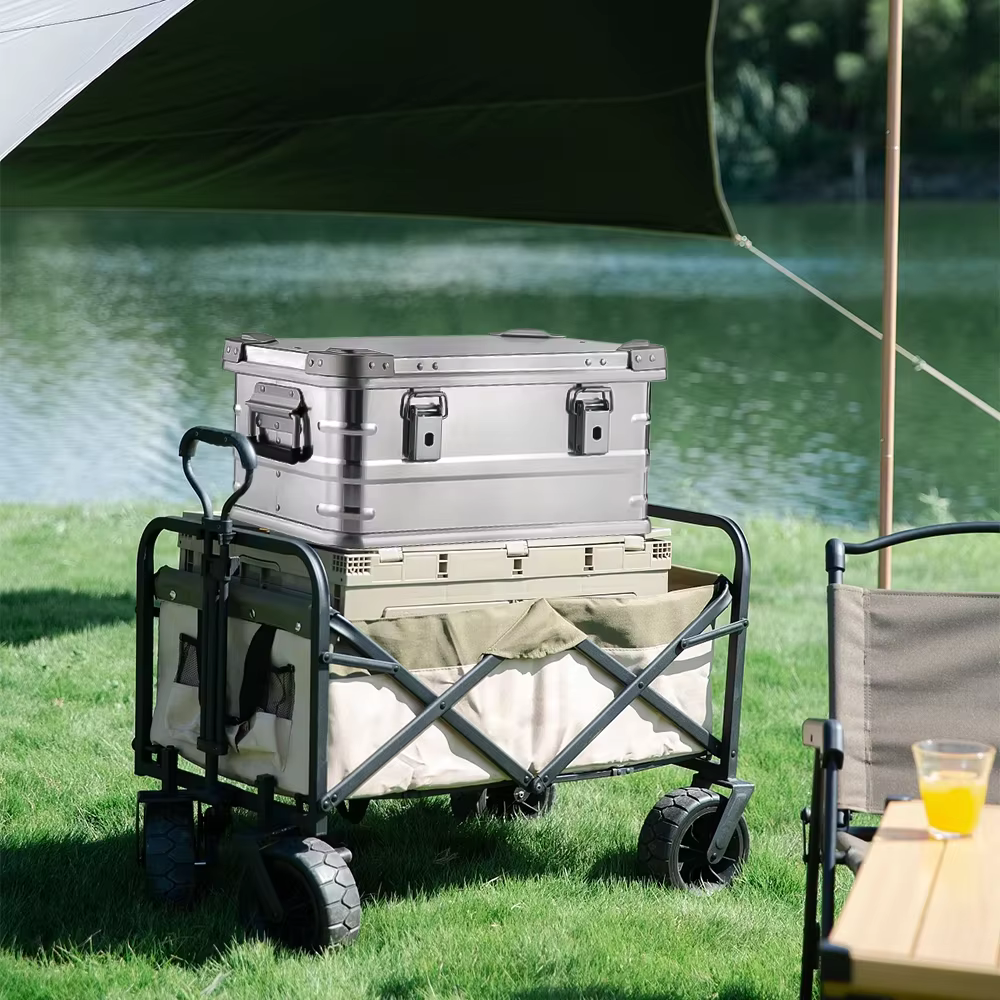 30-80L boîte de rangement extérieure Camping pique-nique voyage en alliage d'aluminium grande capaci