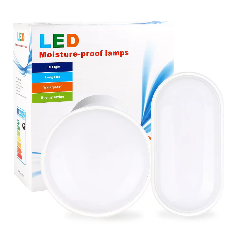 Applique murale étanche à l'humidité LED 16W 20W ronde/narLED plafonnier IP65 étanche AC85-265V HOOu