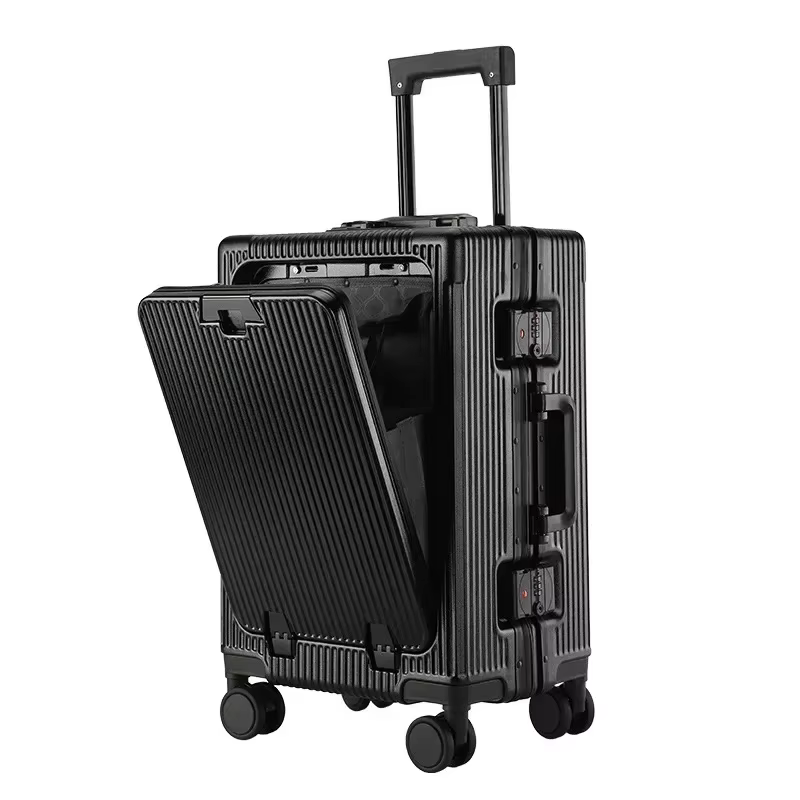 Valise de voyage portable de haute qualité à ouverture frontale pour ordinateur portable, bagage à r
