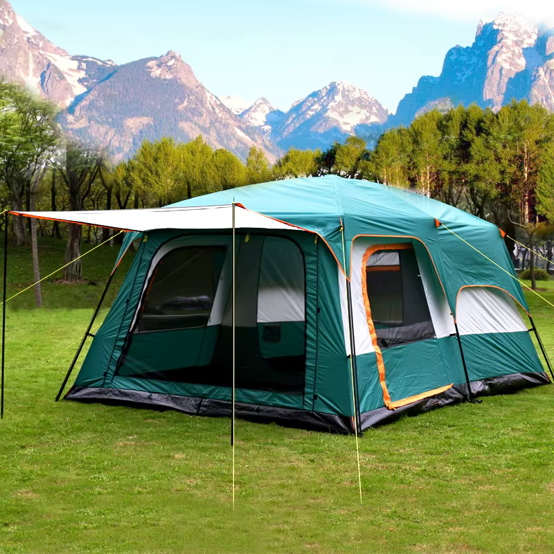 Tente de camping extérieure portable étanche à la pluie, tente double couche, 3 à 5 personnes, une c