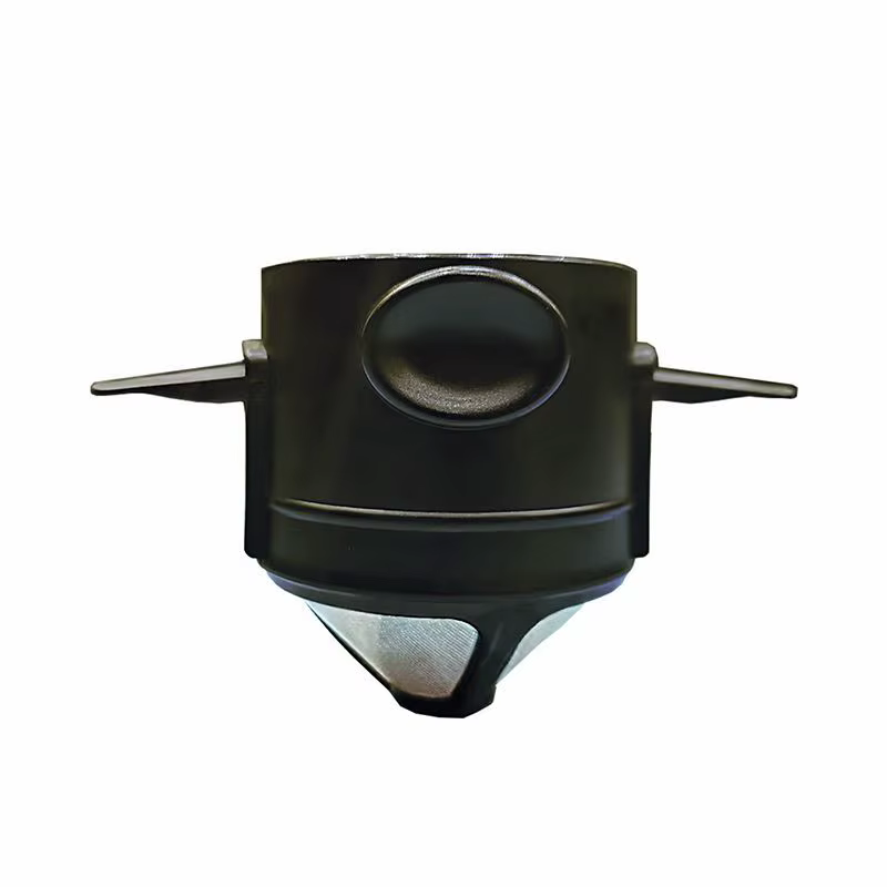 Cafetière portable pour café filtre avec tasse en acier inoxydable et filtre à café pliable pour les