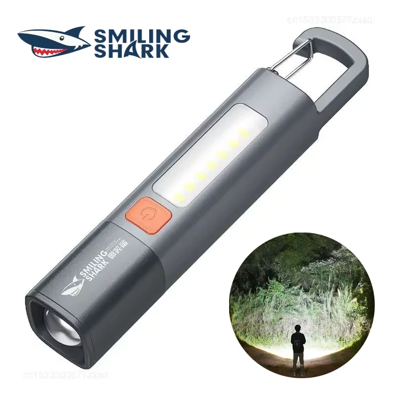SMILING SHARK lampe de poche extérieure lumière forte mise au point Variable avec projecteur lumière