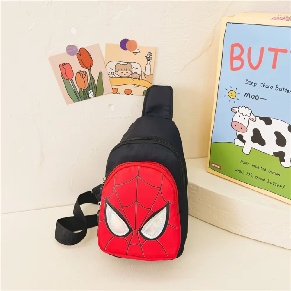 Sac de poitrine Spider-Man super cool, sac à bandoulière décontracté de style dessin animé, sac de v