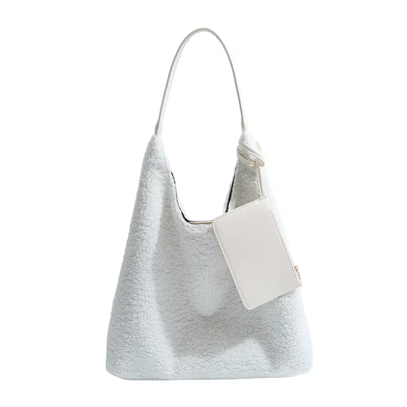 Coton couleur unie grande capacité fourre-tout décontracté moraillon couture sacs de transport femme