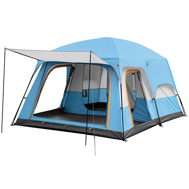 Grande tente de camping, tente extérieure imperméable pour 4-6 ou 8-12 personnes, tente de camping p