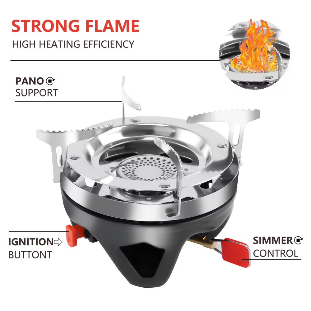 APG Portable 1400ml système de cuisson randonnée en plein air Camping poêle échangeur de chaleur Pot