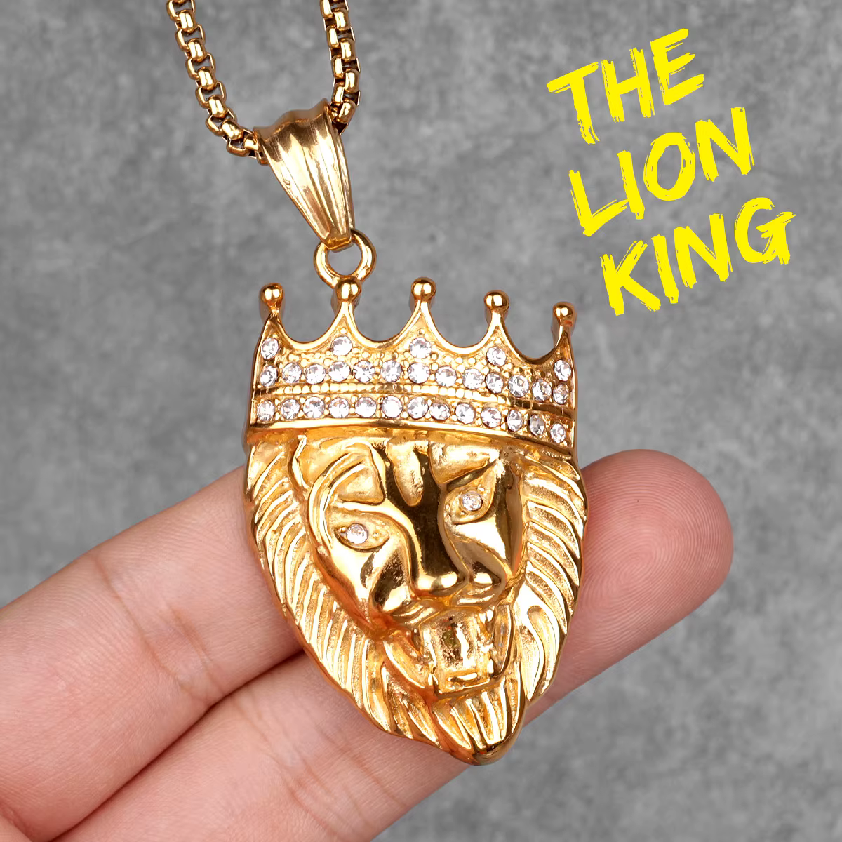 Colliers de luxe King Animal pour hommes, PmotJOHip Hop, bijoux masculins en acier inoxydable, cadea