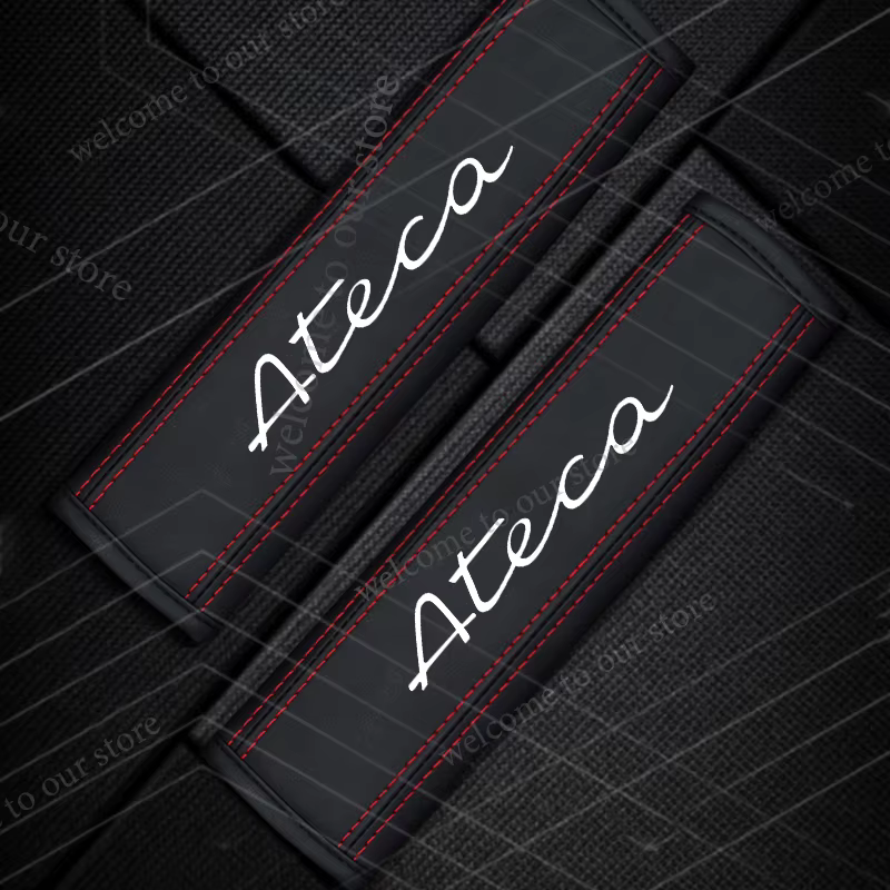 Coussin de ceinture de sécurité en cuir avec Logo Arona Ibiza Leon FR Ateca, accessoires de protecti