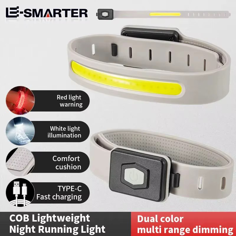 Mini lampe de poignet COB portable à LED, lanterne aste en iode, lampe de sécurité, course de nuit, 