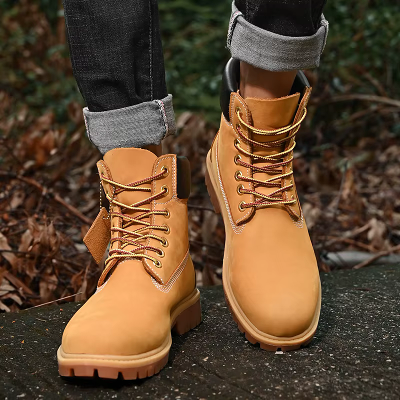 Bottes hautes chaussures de randonnée hommes chaussures de plein air antidérapantes hommes à lacets 