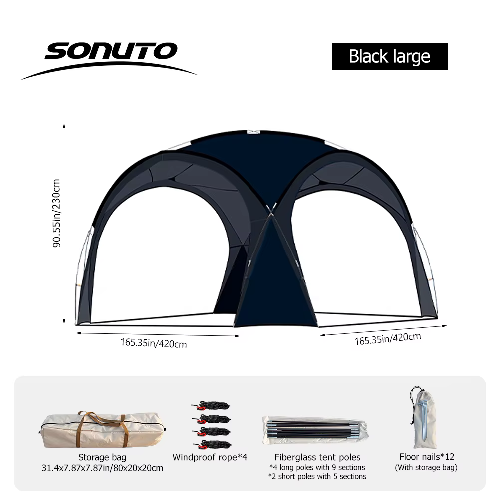 Sonuto – tente de Camping pour 8 à 13 personnes, grand auvent de voiture, imperméable et anti-mousti