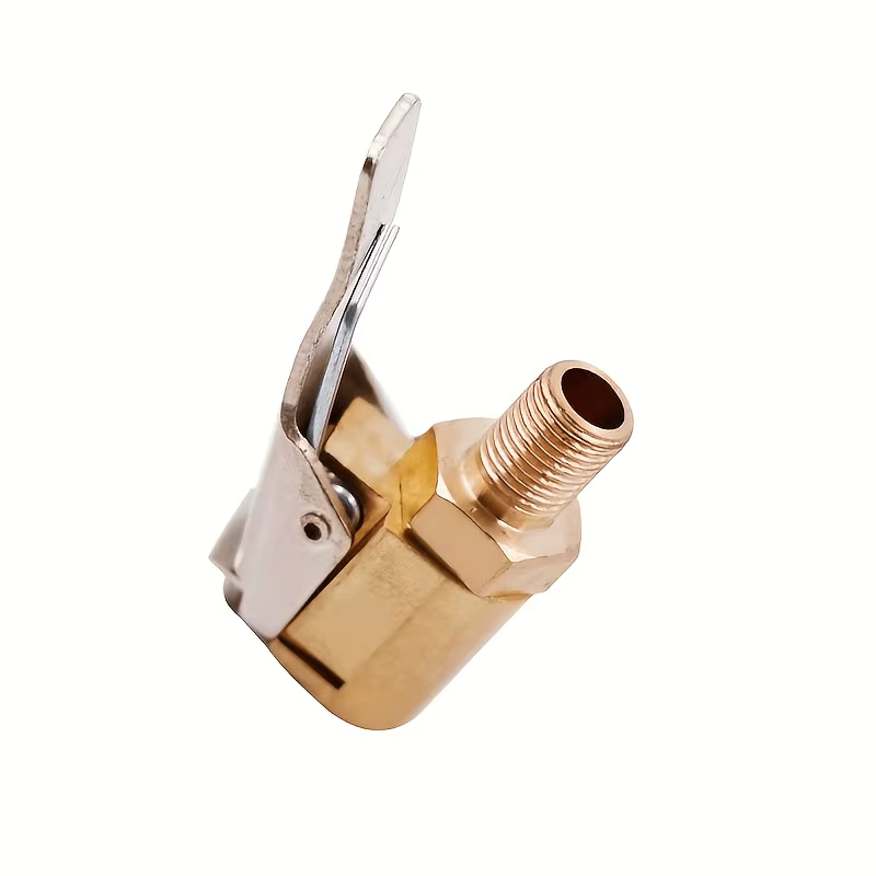 Adaptateur de gonflage rapide pour pneus, embout de gonflage à filetage US, pince de valve en laiton