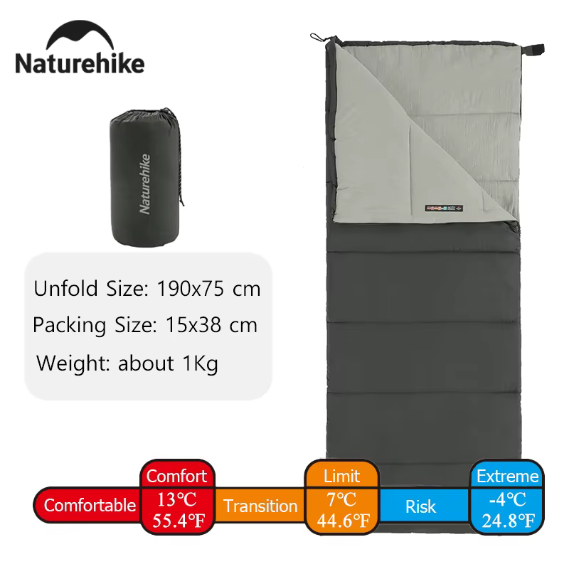 Naturerandonnée Camping sac de couchage épissé imperméable ultraléger Double couette lavable randonn