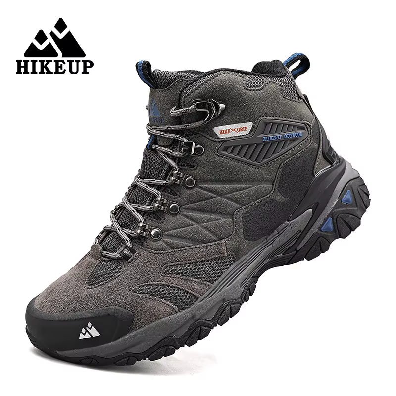 HIKEUP botte de randonnée hommes bottes de plein air daim haut Trekking Sport hommes chaussures impe