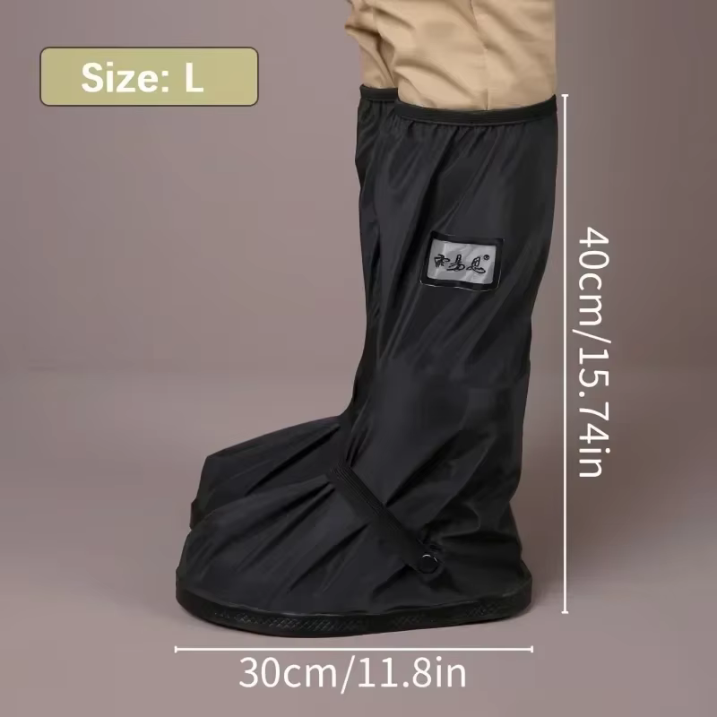 Couvre-chaussures imperméables réutilisables avec réflecteur pour la pluie, protection pour bottes d
