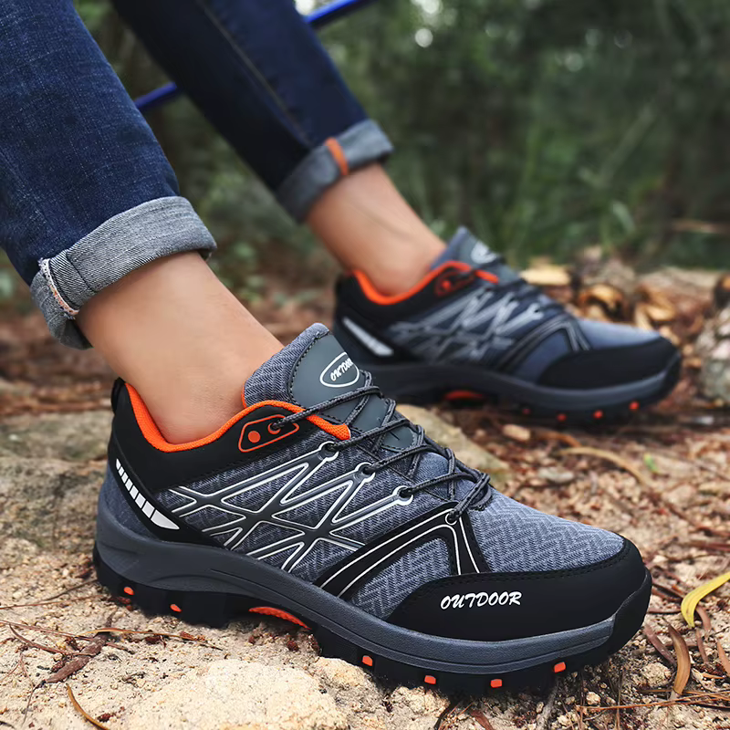 Bottes de randonnée en plein air pour hommes, chaussures de course légères, semelles en caoutchouc a