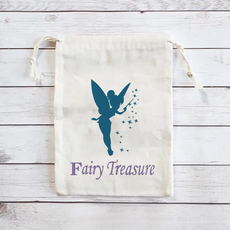 Sac cadeau féerique pour enfants, trésor, calcul de terre, jardin magique, printemps, princesse, fil