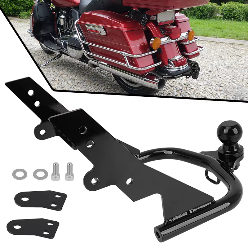 Attelage de remorque de moto noir avec boule pour Harley Touring Electra Street Tour Glide Road King