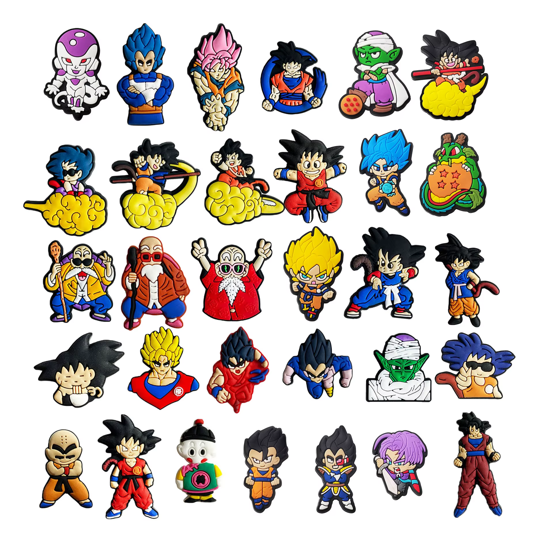 Breloques de chaussures Dragon Ball, 41 pièces/ensemble, fleur de chaussure, dessin animé mignon, ac