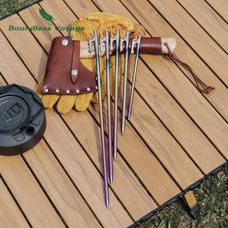 Boundless Voyage-Piquets de tente de camping en alliage de titane, piquets rapides, voyage en plein 