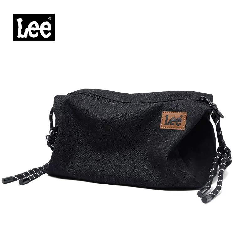 LEE Simple léger élégant carré Denim sac à bandoulière femmes homme une poche Hobo jean bleu moyen I