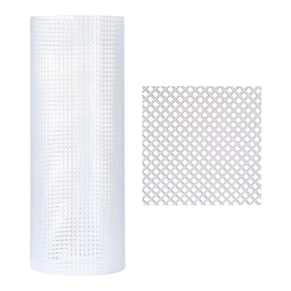 Sac en plastique pour bricolage, grille en maille, noir et blanc, feuilles de sac en toile durables,