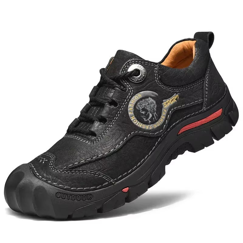 Chaussures de randonnée de Camping en plein air pour hommes, baskets de sport en cuir véritable, cha