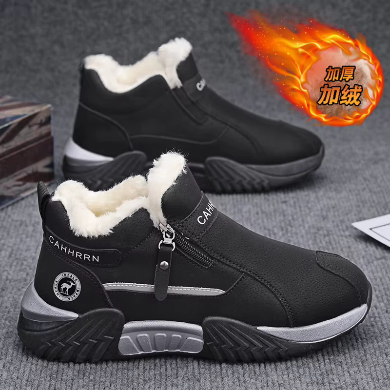 Hommes bottes 2025 nouveaux pantoufles d'hiver chaud hommes chaussures imperméable antidérapant en p