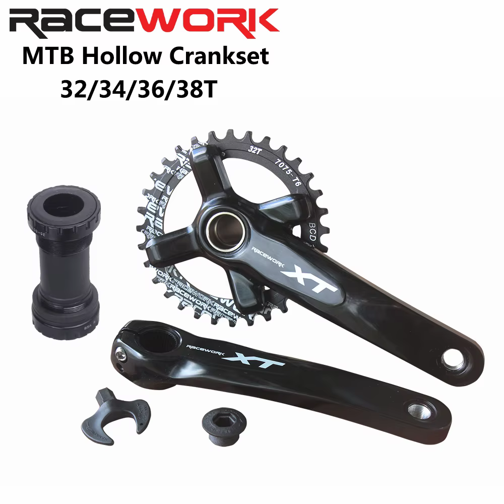 RACEWORK XT vtt pédalier de vélo 104BCD VTT manivelle 170mm 175mm Hollowtech manivelles intégrées 32