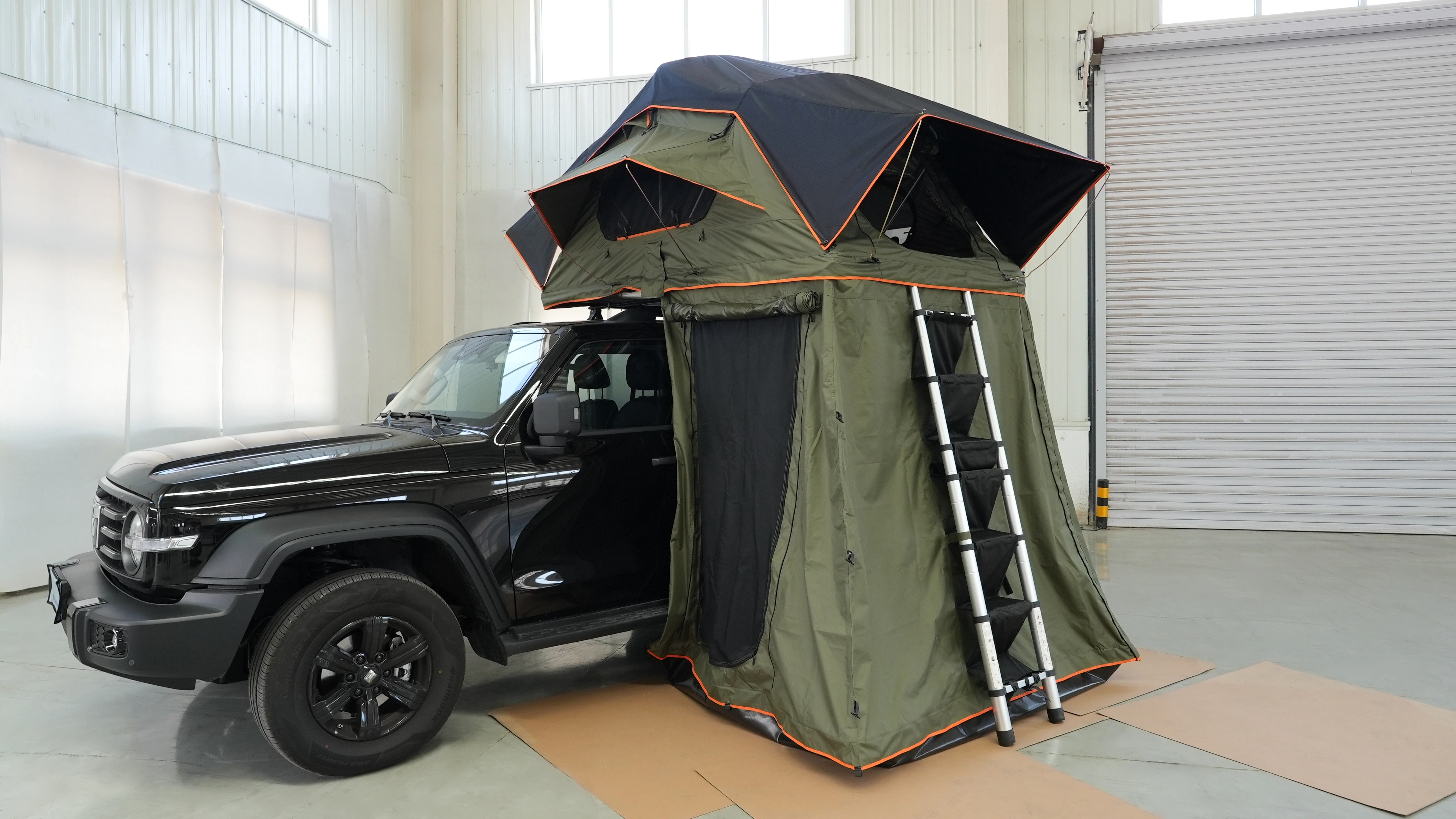 Tente de toit de voiture avec extension latérale étanche pour camping – Nouvelle tente latérale comp