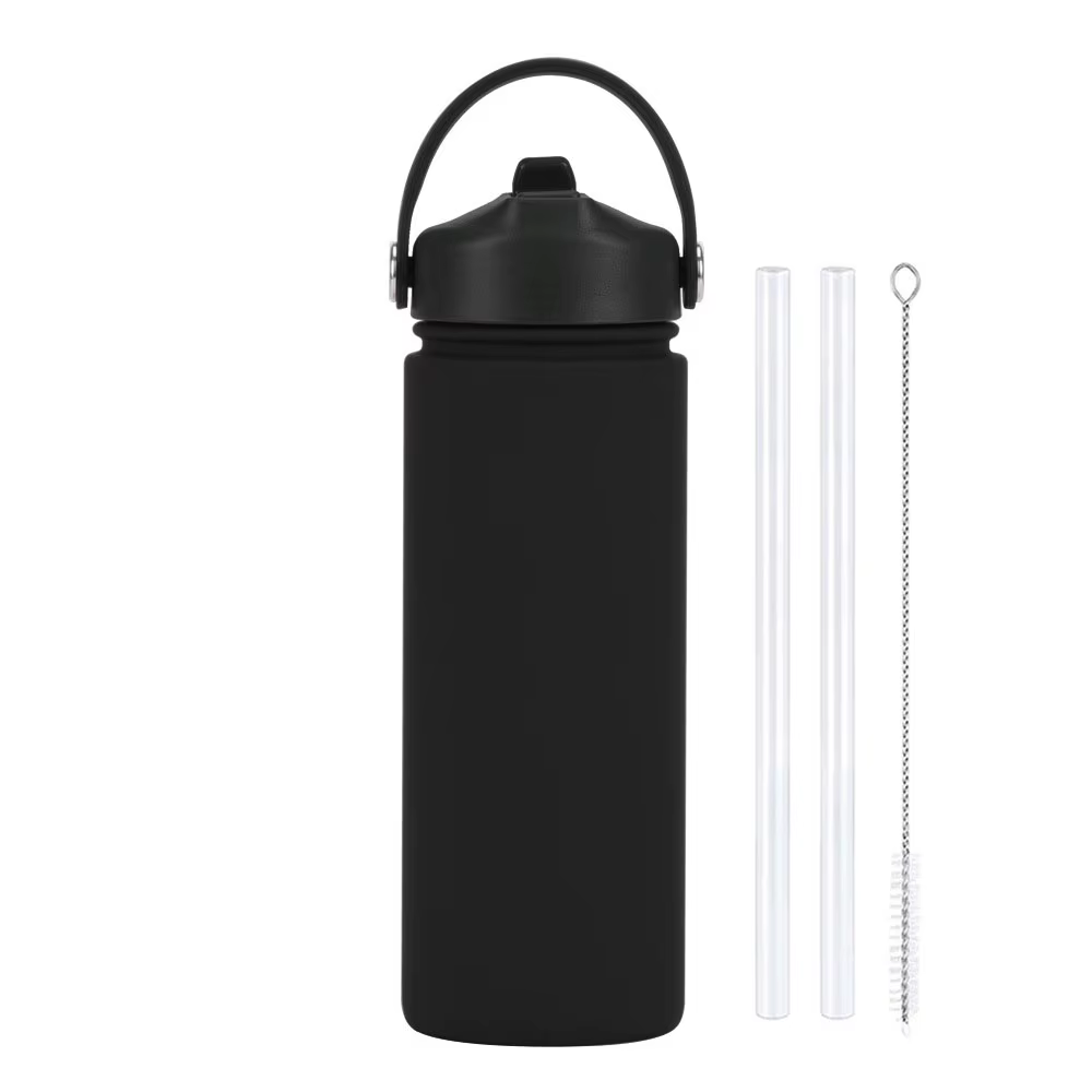 Bouteille d'eau isolée 500 ml Texte/Logo personnalisé - Acier 304, 24 heures froides, essentiels pou