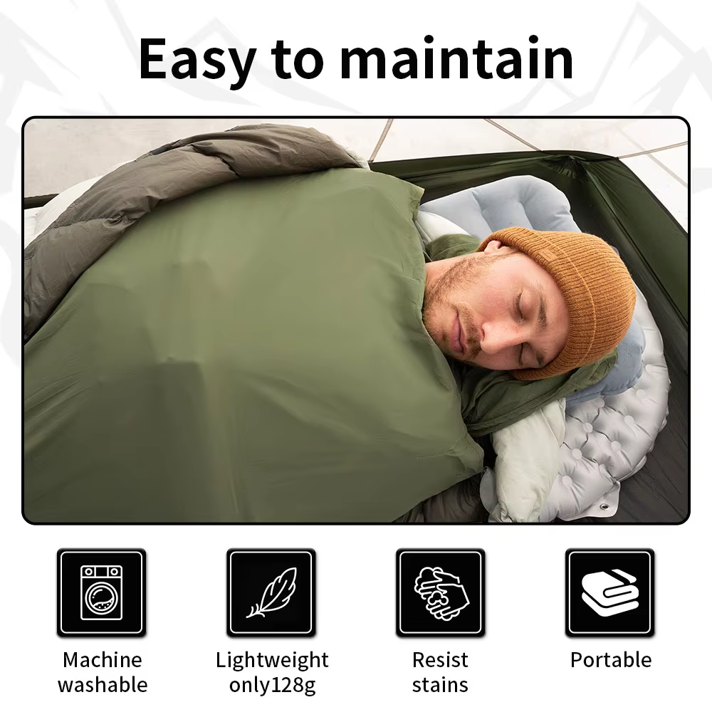 Natureifa-Sac de couchage ultraléger, doublure simple, camping en plein air, randonnée, hôtel, voyag