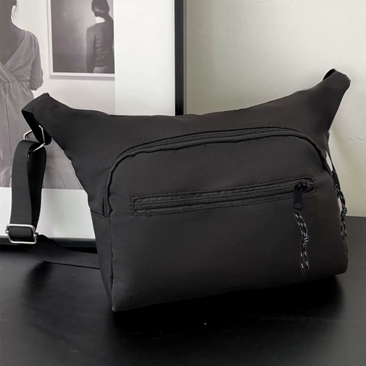 Sac à bandoulière en Nylon pratique pour voyage quotidien, léger, sangle réglable, sac multi-poches 