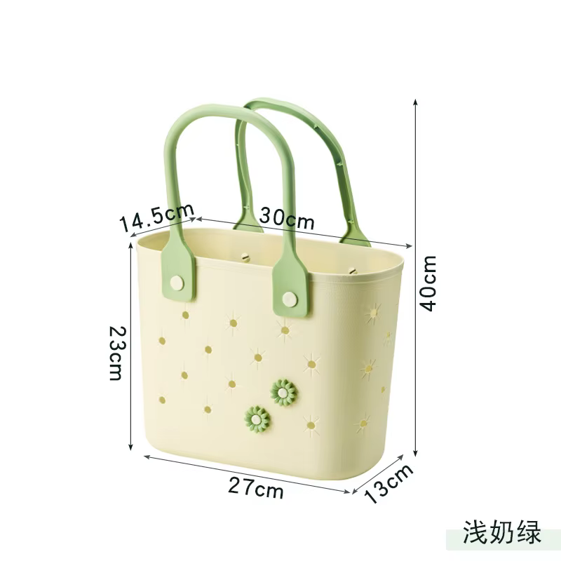 Panier de pique-nique portable pour usage extérieur et domestique avec fond souple, drainage et rang