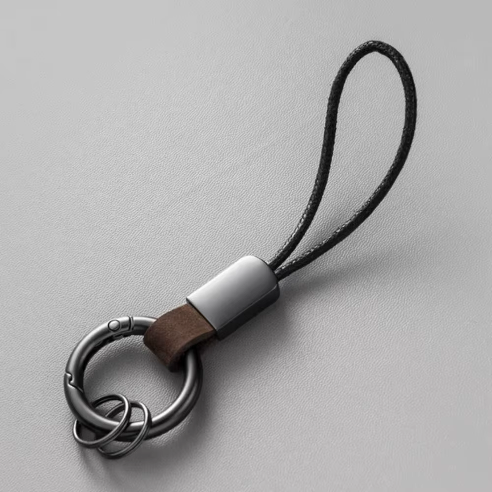 Porte-clés en cuir pour voiture, ceinture, mousqueton, porte-clés, lanière, accessoires automobiles