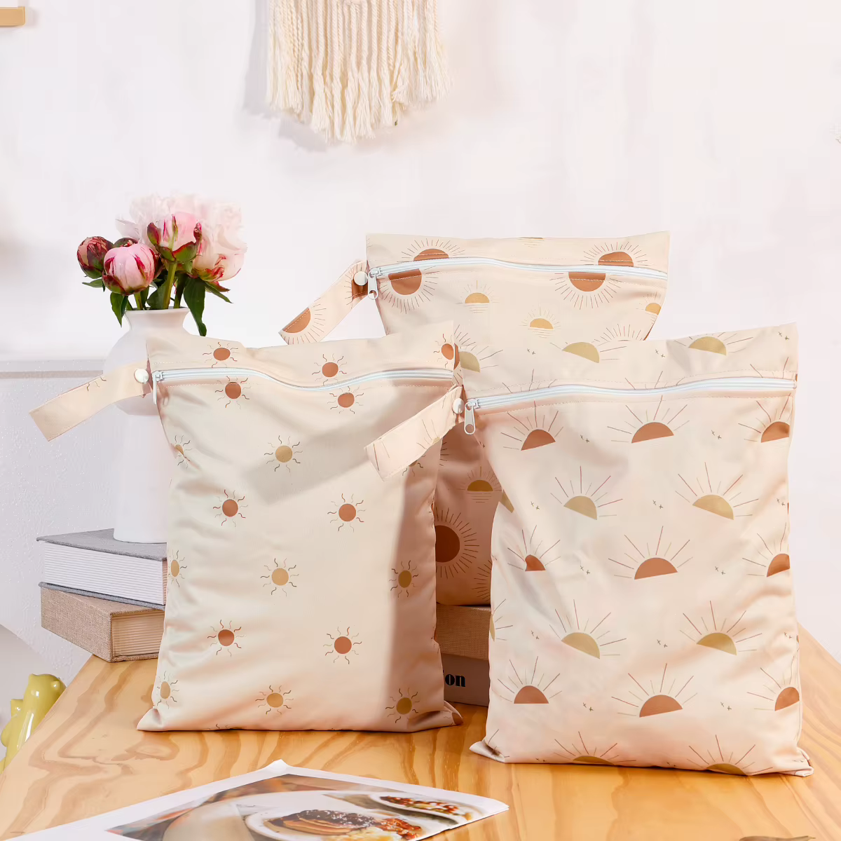 HappyFlute 3 pièces sac humide imperméable et réutilisable-solution pratique et durable pour ranger 