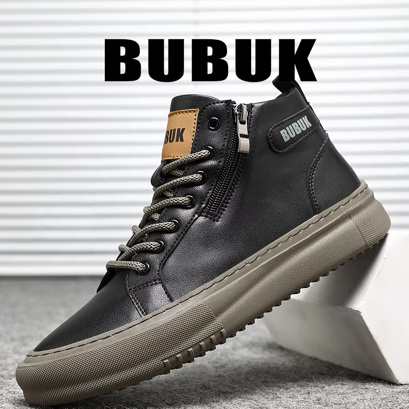 Bubuk Chaussures d'extérieur pour hommes, bottines mi-hautes tendance et confortables, adaptées à la