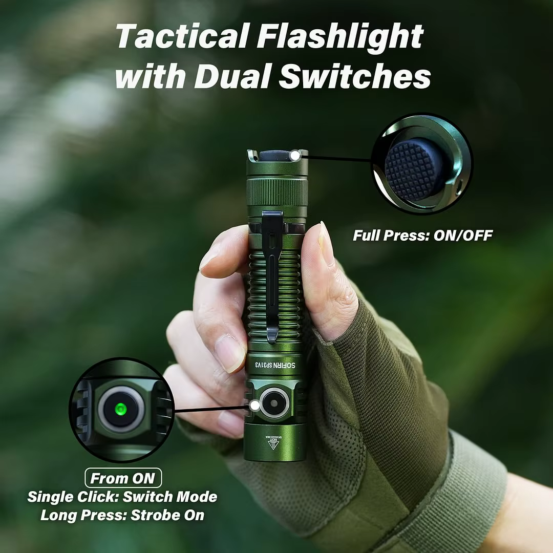 Sofirn SP31 V3.0 lampe de poche tactique puissante SST40/519A 2000lm 18650 torche LED USB C lampe Re