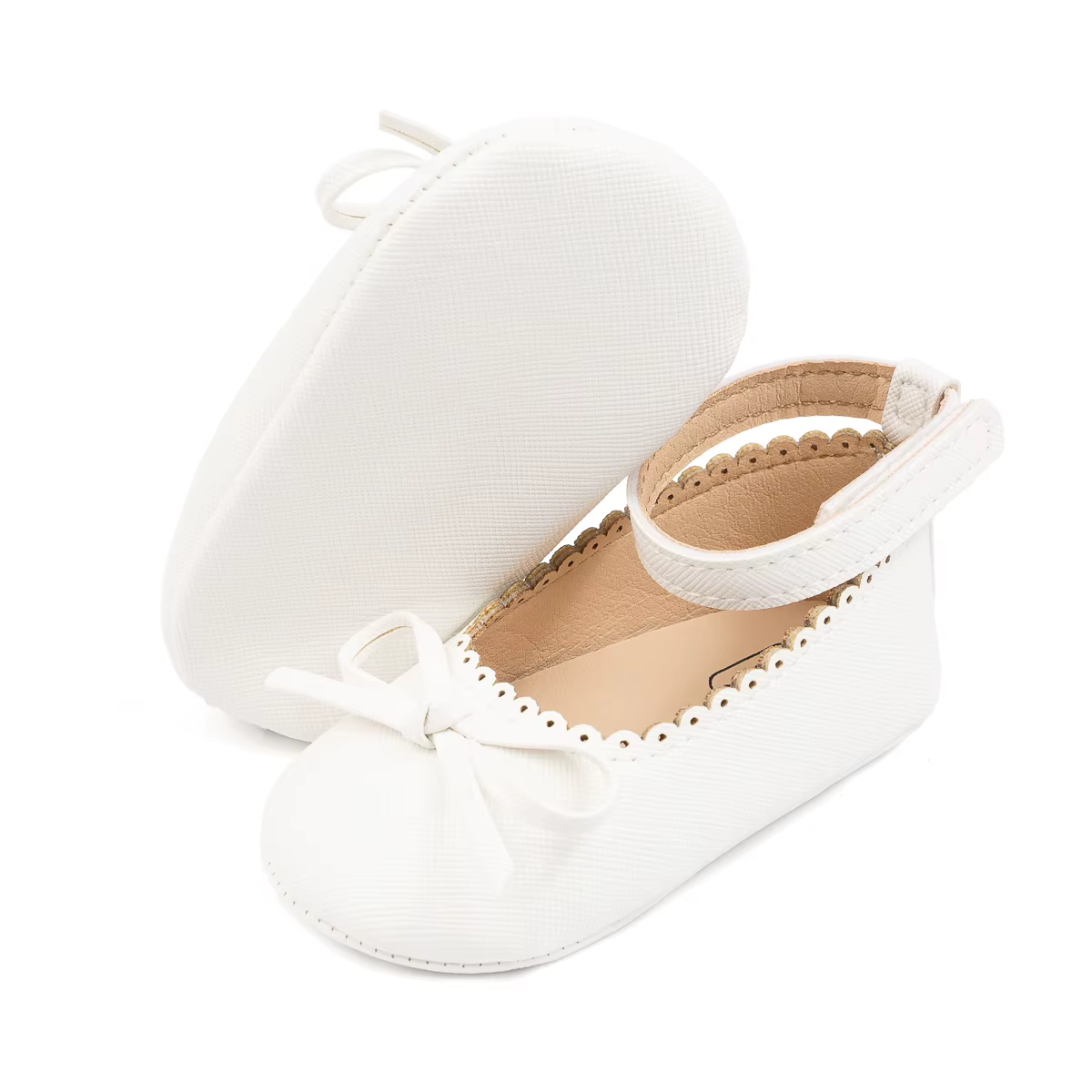 Chaussures de princesse en cuir à semelles souples pour bébés filles, chaussures de princesse légère