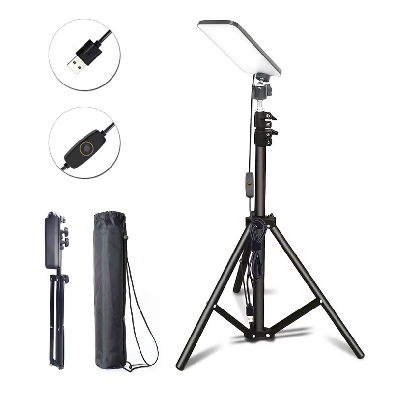 Lampe de travail Led Portable pour l'extérieur, trépied USB, lampe de Camping, projecteur SMD, pilie