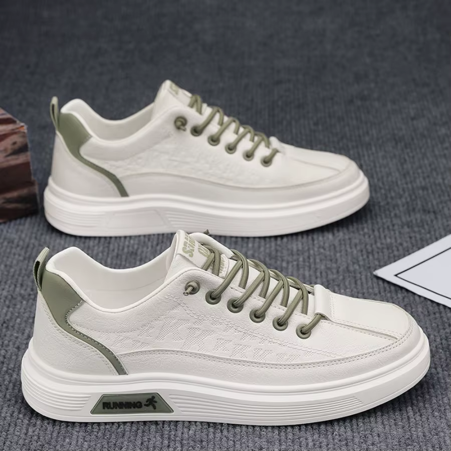Chaussures basses pour hommes, couleur unie, tendance, confortables, antidérapantes, durables, baske