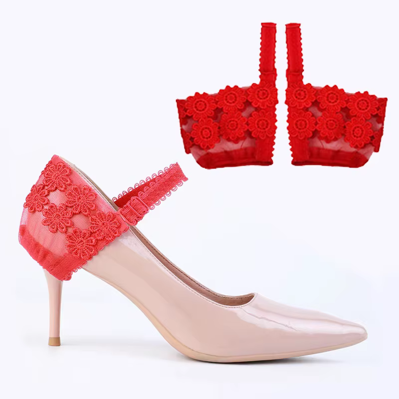 1Paire Talons hauts Bundle Lacet Chaussure Tenant Lâche Anti-dérapant Sangles Femmes Élastique Chaus