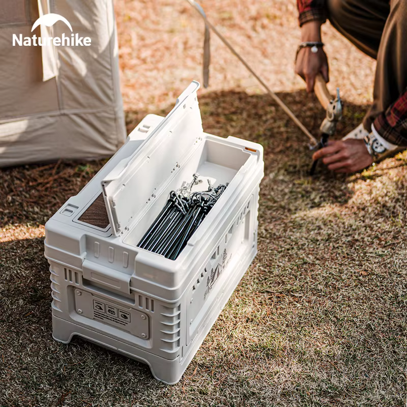 60L boîte camping naturel de grande capacité boîte de rangement pliante domestique 50L 30L 25L table