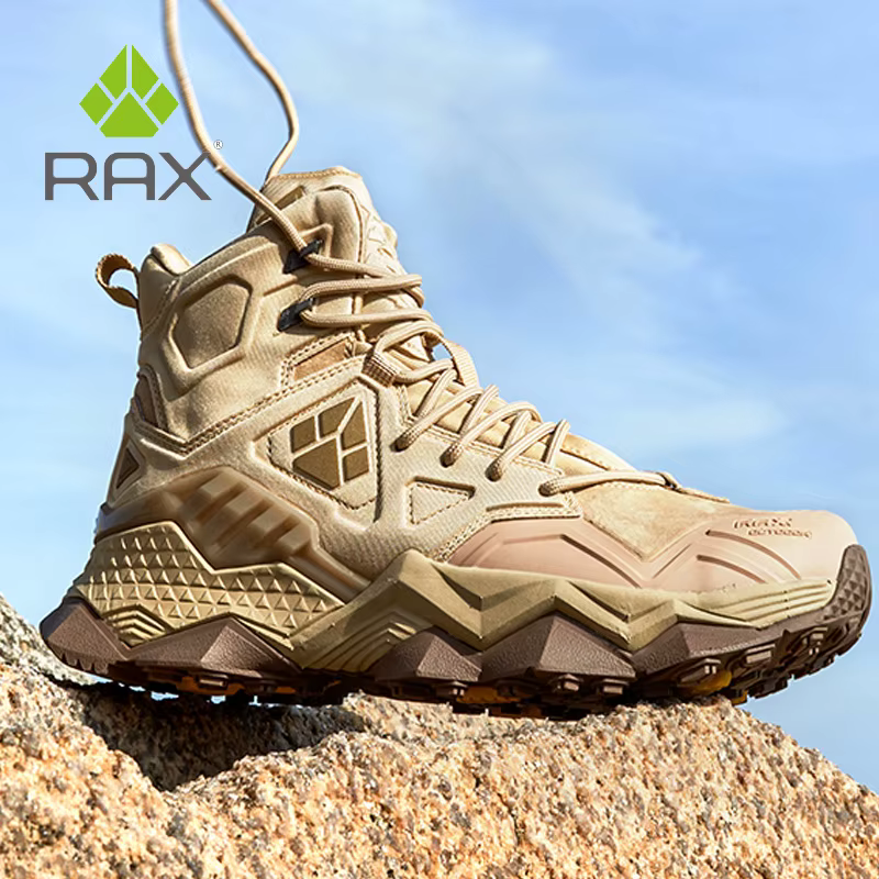 Rax peau de vache chaussures de randonnée hommes imperméable en plein air escalade bottes de chasse 
