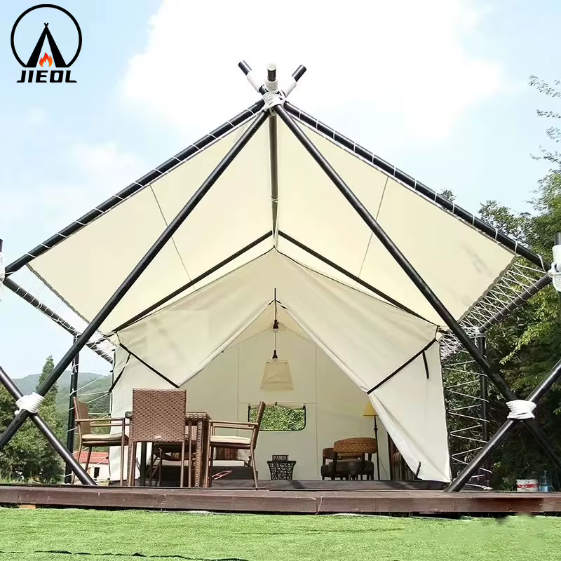Tente dôme en tissu Oxford durable, résistante aux intempéries et sûre pour le camping et les voyage
