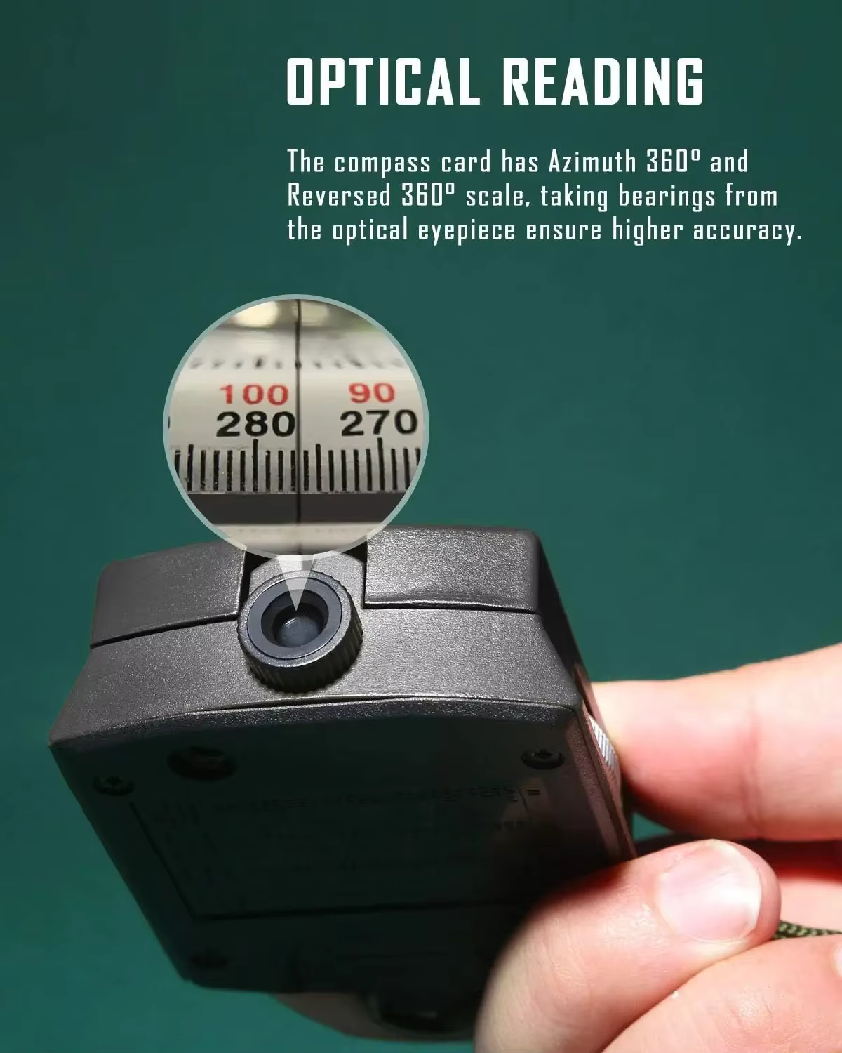 Boussole de survie tactique boussole de vue en métal professionnelle de haute précision lumineuse po