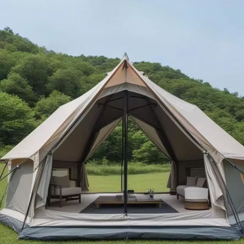 Tente hexagonale pop-up automatique portable, double couche, tente de chambre plus lente, camping en