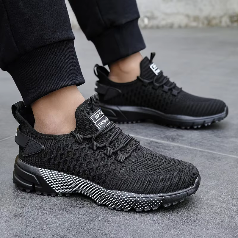 Nouvelles chaussures de randonnée pour hommes marche sport haute qualité à lacets maille chaussures