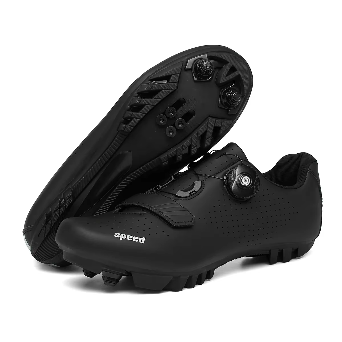 Chaussures de cyclisme VTT pour homme, avec crampons, pour pédales plates, chaussures de vélo de vit